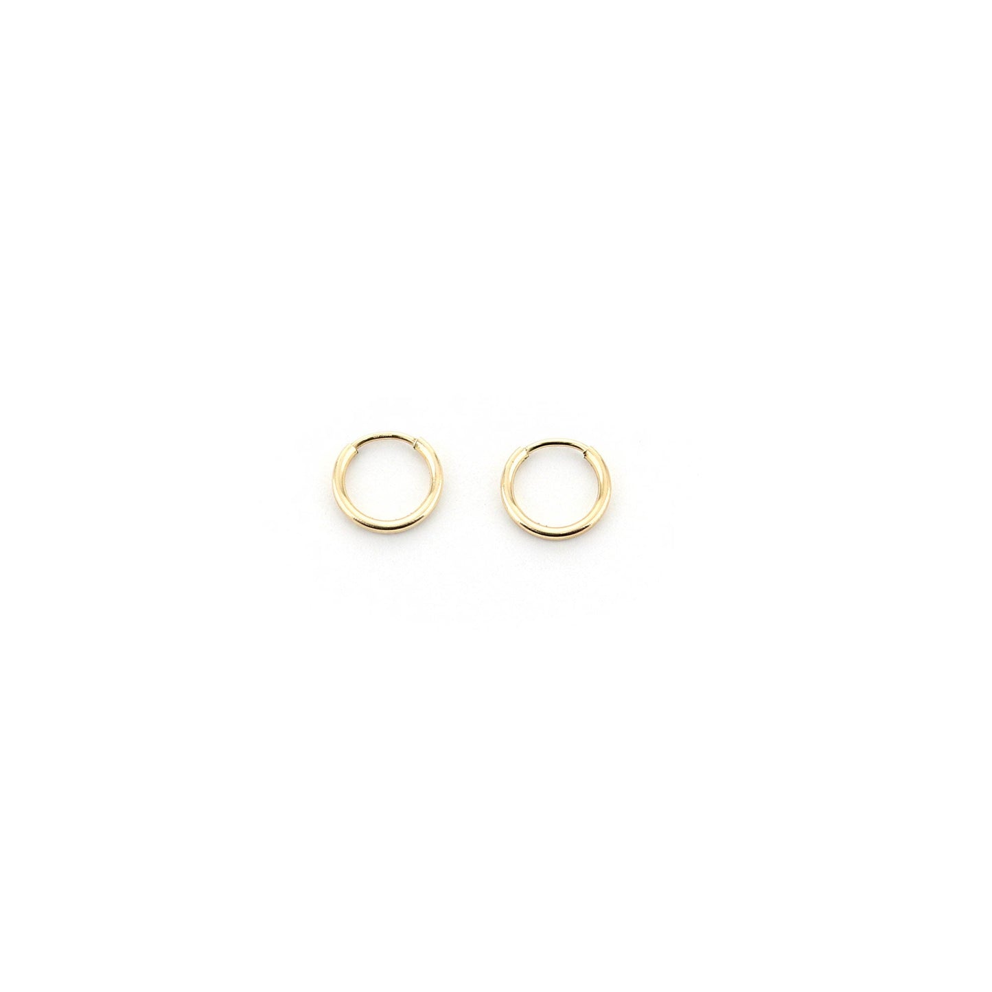 14K Yellow Gold Filled Hoop Earrings 10 Mm